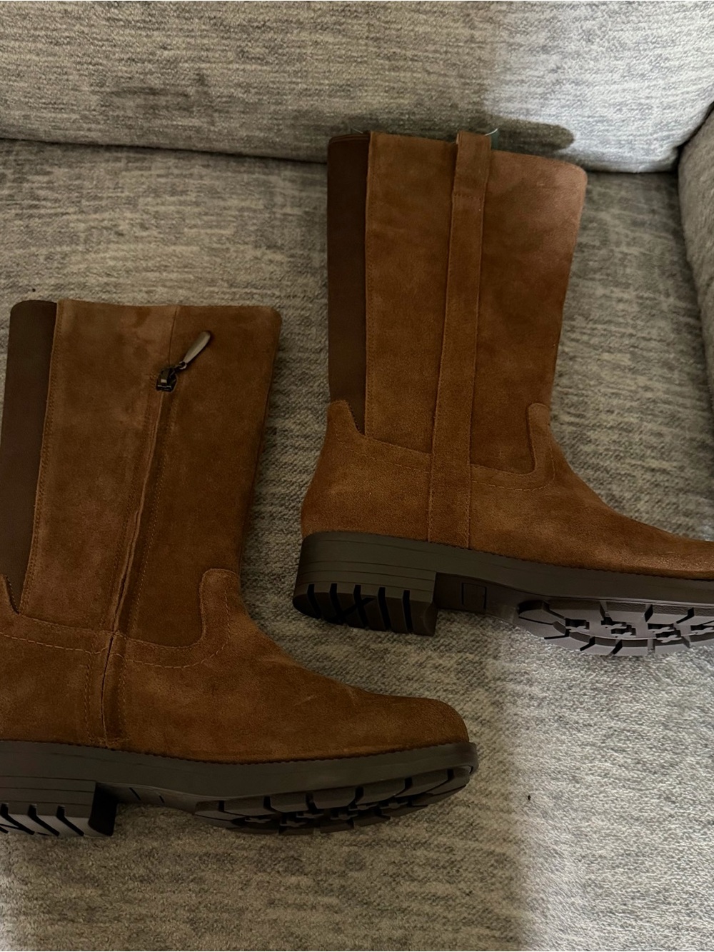 Kenzie Revitalign Orthotic Brown Suede Mid-Calf Women's Boots 7 1/2  New